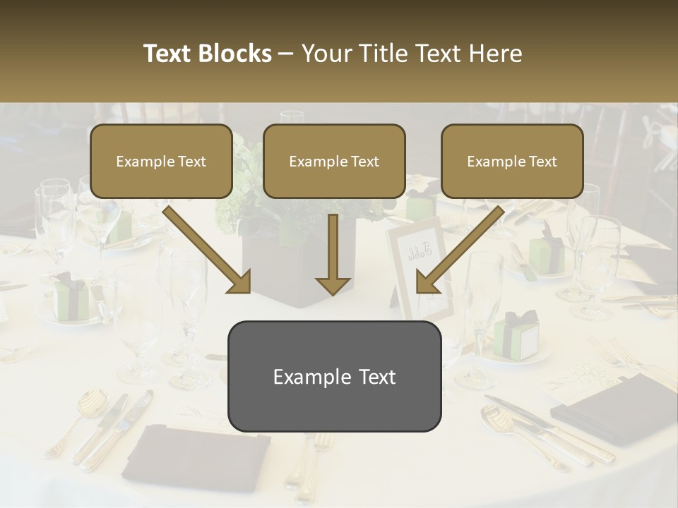A Table With Place Settings And Place Cards On It PowerPoint Template