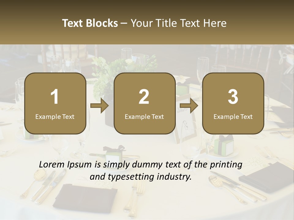 A Table With Place Settings And Place Cards On It PowerPoint Template
