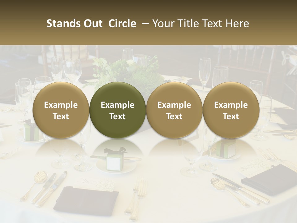 A Table With Place Settings And Place Cards On It PowerPoint Template