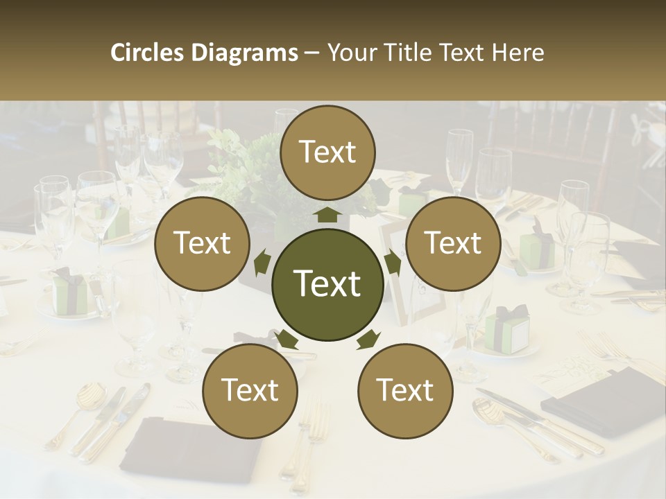 A Table With Place Settings And Place Cards On It PowerPoint Template