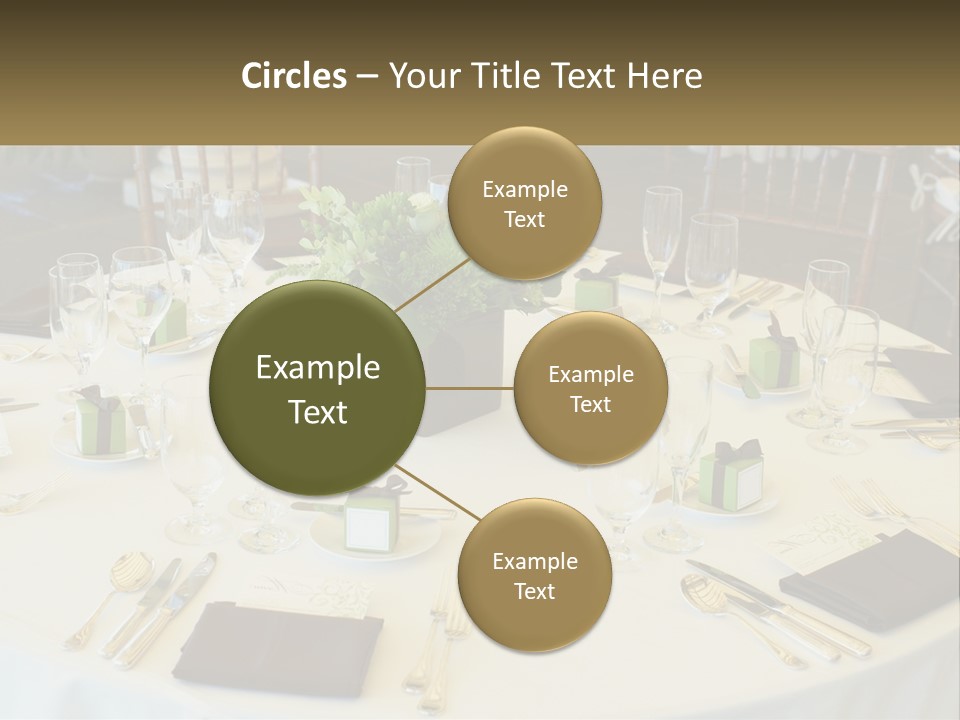 A Table With Place Settings And Place Cards On It PowerPoint Template