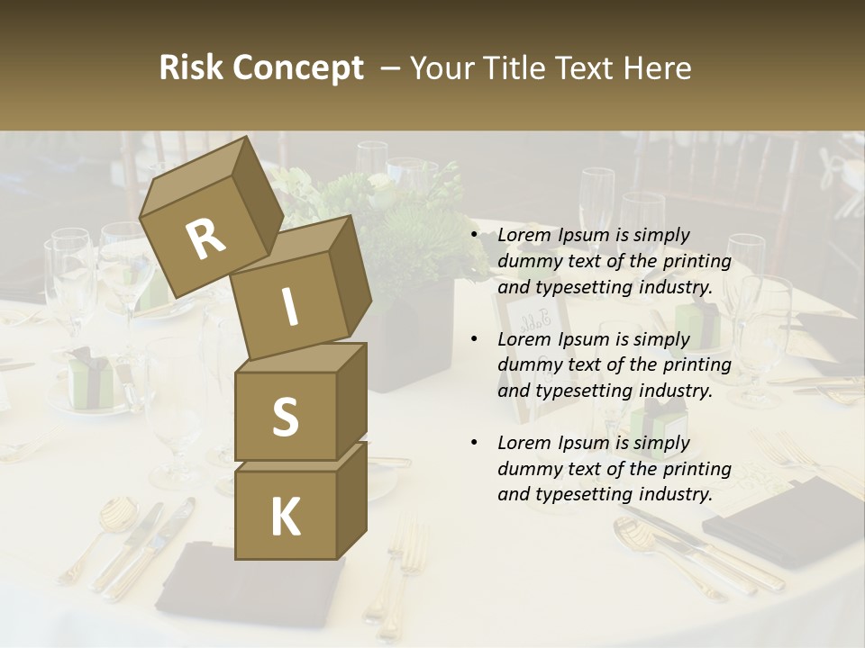 A Table With Place Settings And Place Cards On It PowerPoint Template