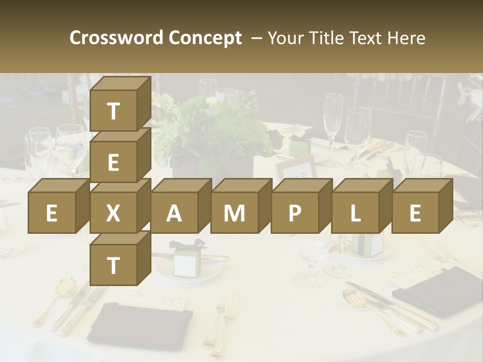 A Table With Place Settings And Place Cards On It PowerPoint Template
