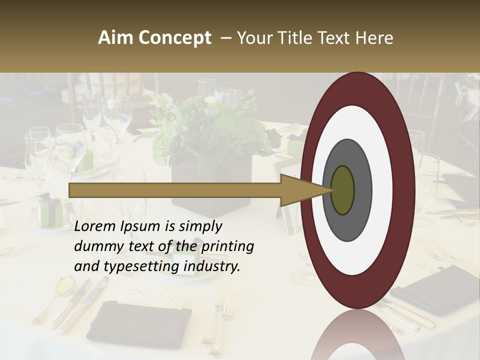 A Table With Place Settings And Place Cards On It PowerPoint Template