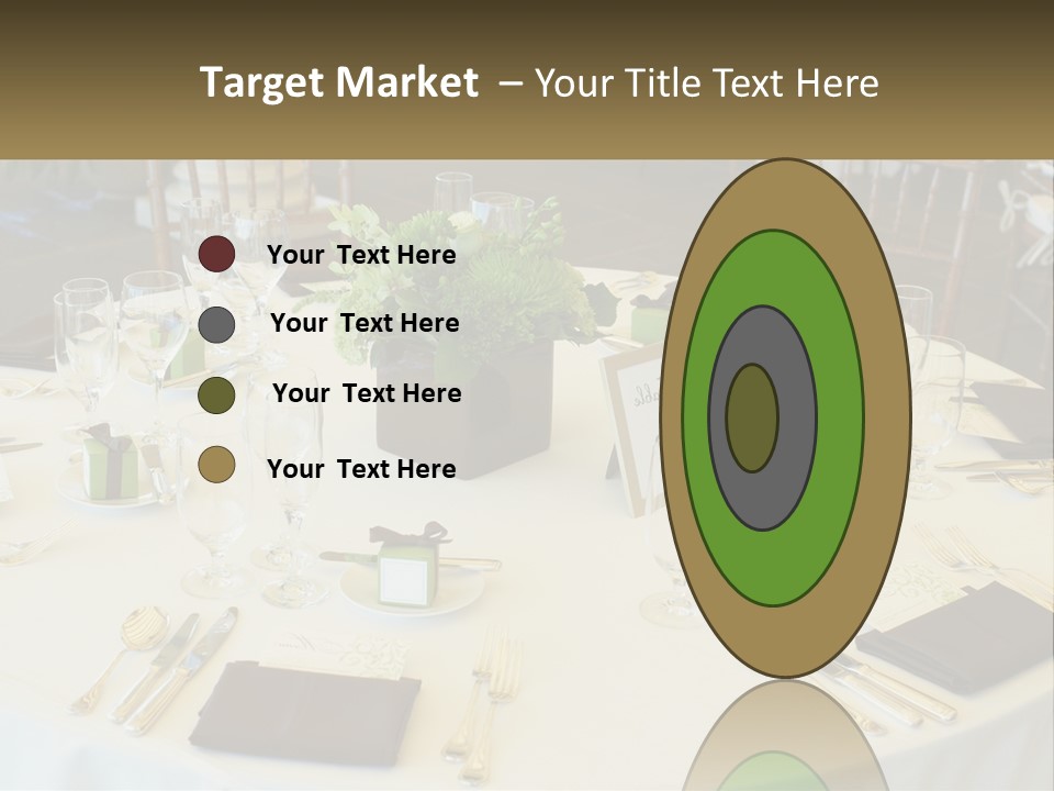 A Table With Place Settings And Place Cards On It PowerPoint Template