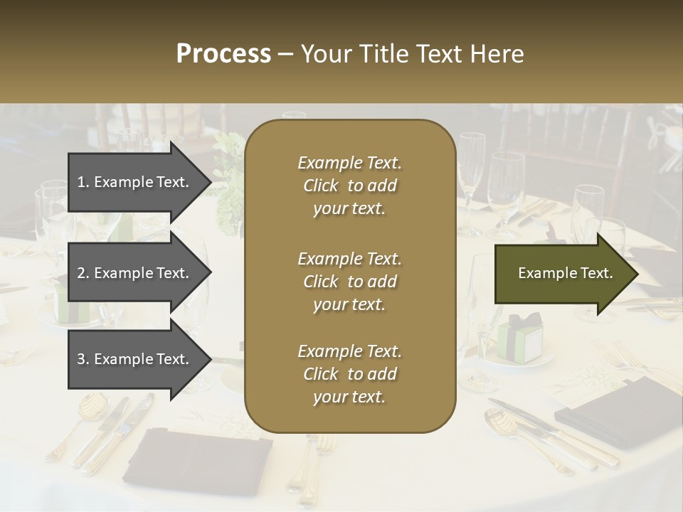 A Table With Place Settings And Place Cards On It PowerPoint Template