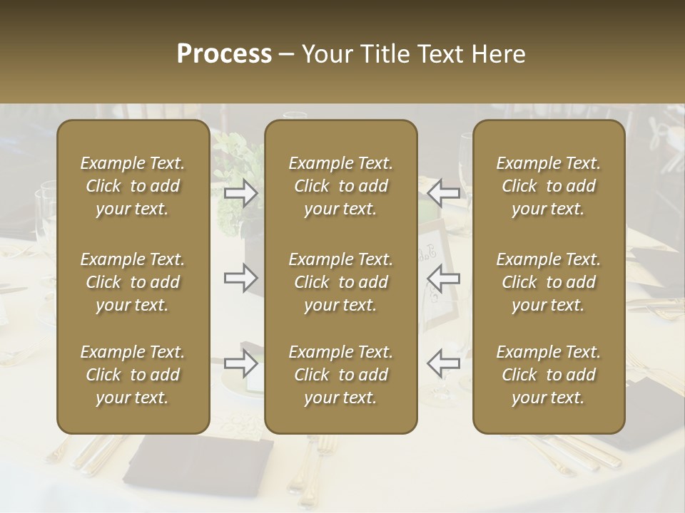 A Table With Place Settings And Place Cards On It PowerPoint Template