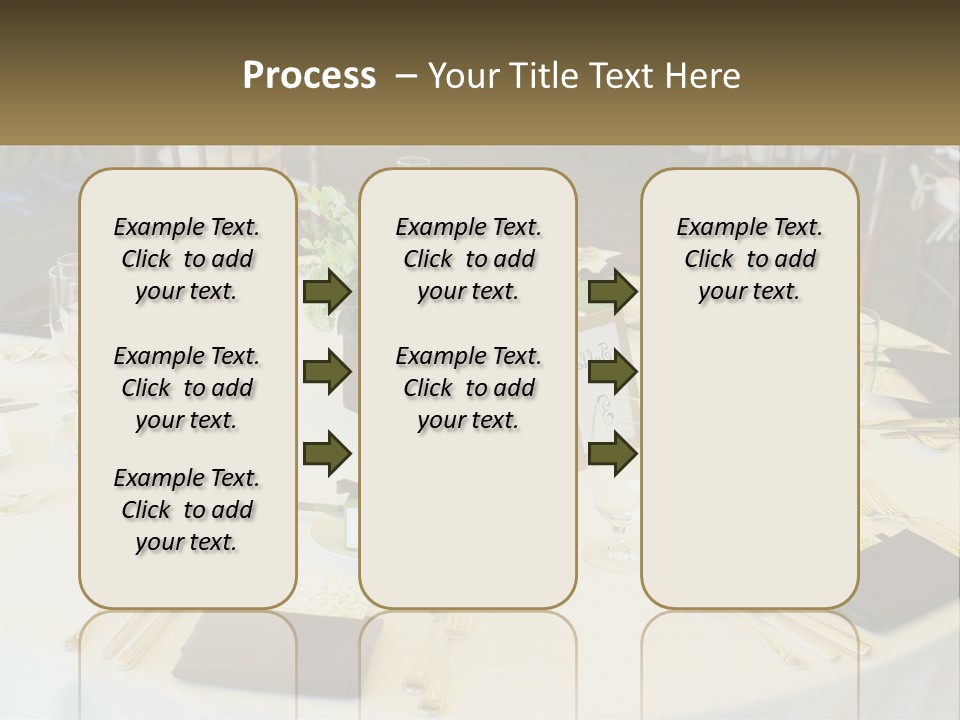 A Table With Place Settings And Place Cards On It PowerPoint Template