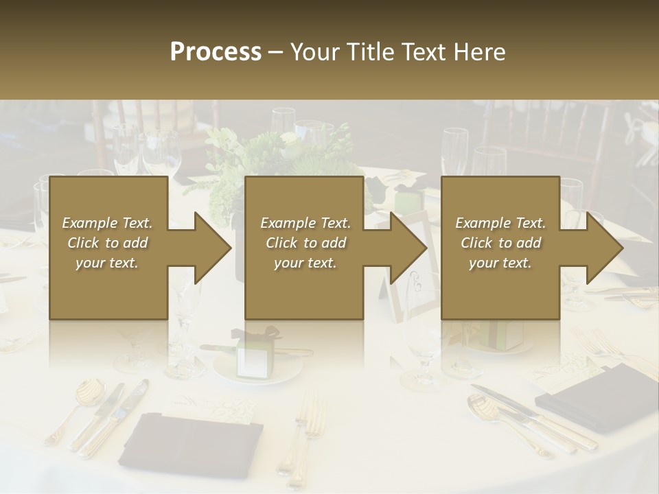 A Table With Place Settings And Place Cards On It PowerPoint Template