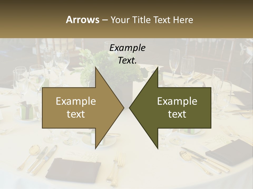 A Table With Place Settings And Place Cards On It PowerPoint Template