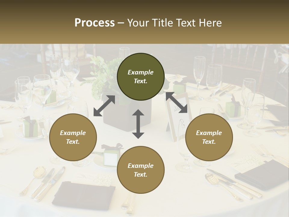 A Table With Place Settings And Place Cards On It PowerPoint Template