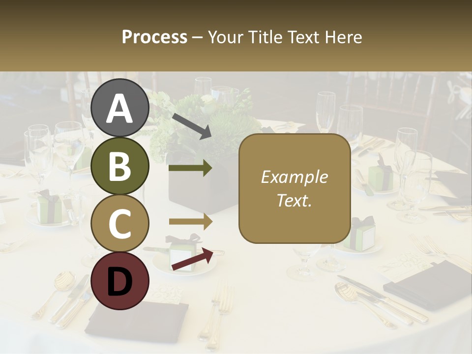 A Table With Place Settings And Place Cards On It PowerPoint Template