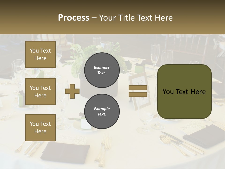 A Table With Place Settings And Place Cards On It PowerPoint Template