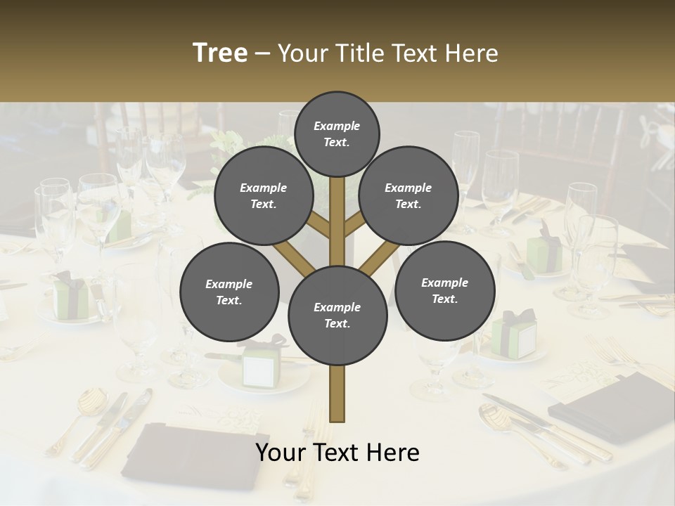 A Table With Place Settings And Place Cards On It PowerPoint Template