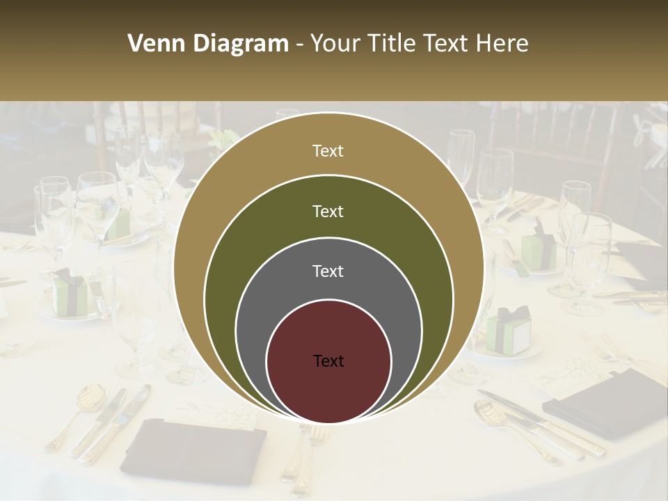 A Table With Place Settings And Place Cards On It PowerPoint Template
