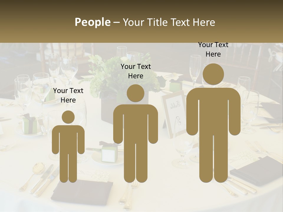 A Table With Place Settings And Place Cards On It PowerPoint Template