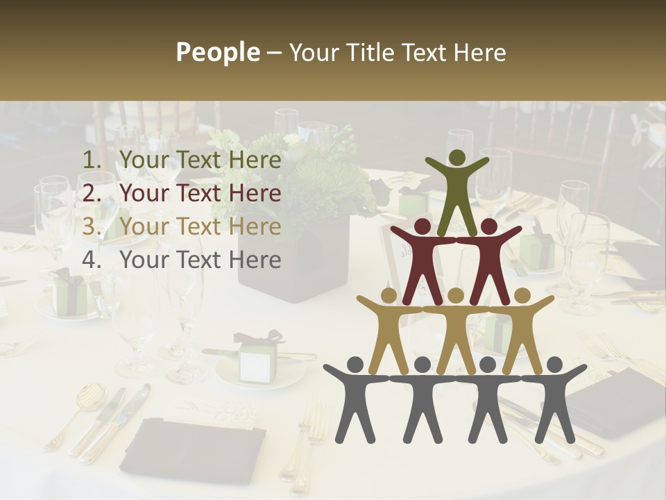 A Table With Place Settings And Place Cards On It PowerPoint Template