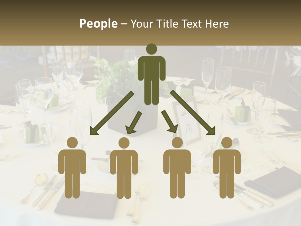 A Table With Place Settings And Place Cards On It PowerPoint Template