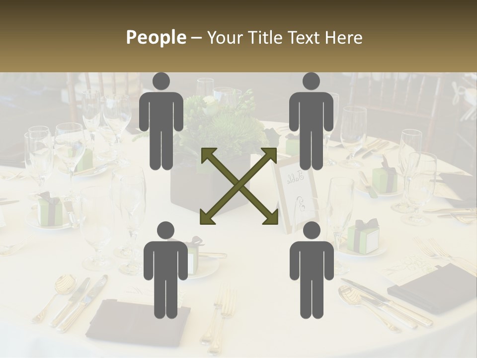 A Table With Place Settings And Place Cards On It PowerPoint Template