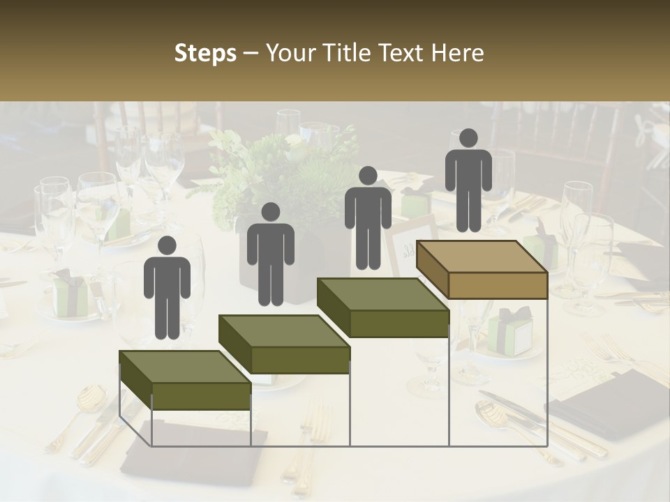 A Table With Place Settings And Place Cards On It PowerPoint Template