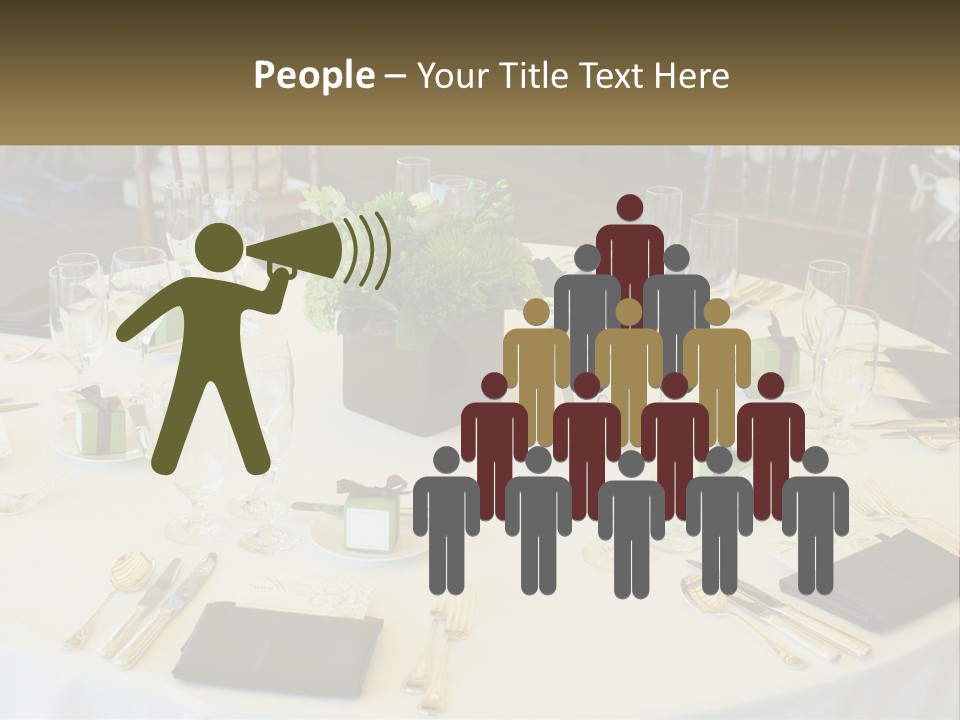 A Table With Place Settings And Place Cards On It PowerPoint Template