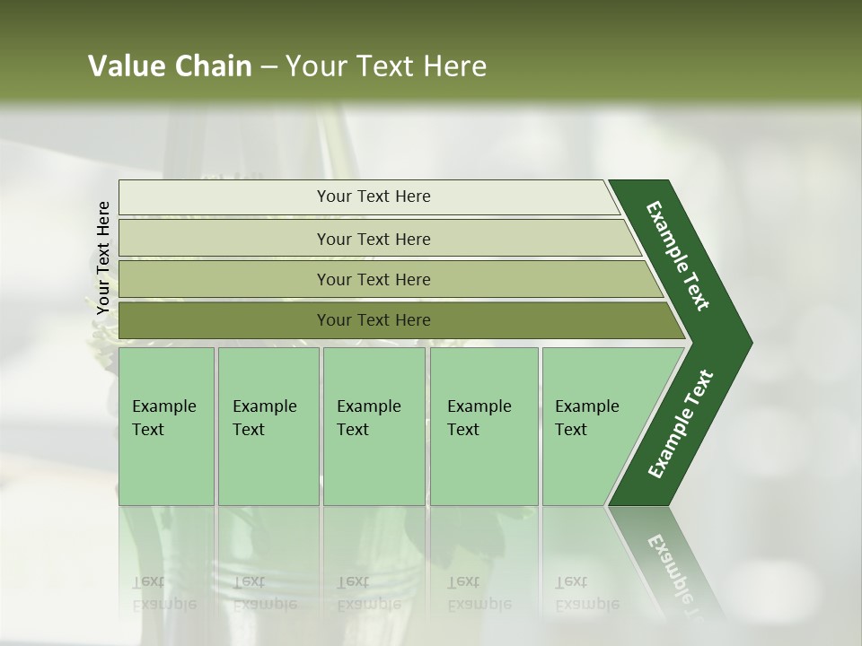 A Green And White Flower Arrangement In A Vase PowerPoint Template