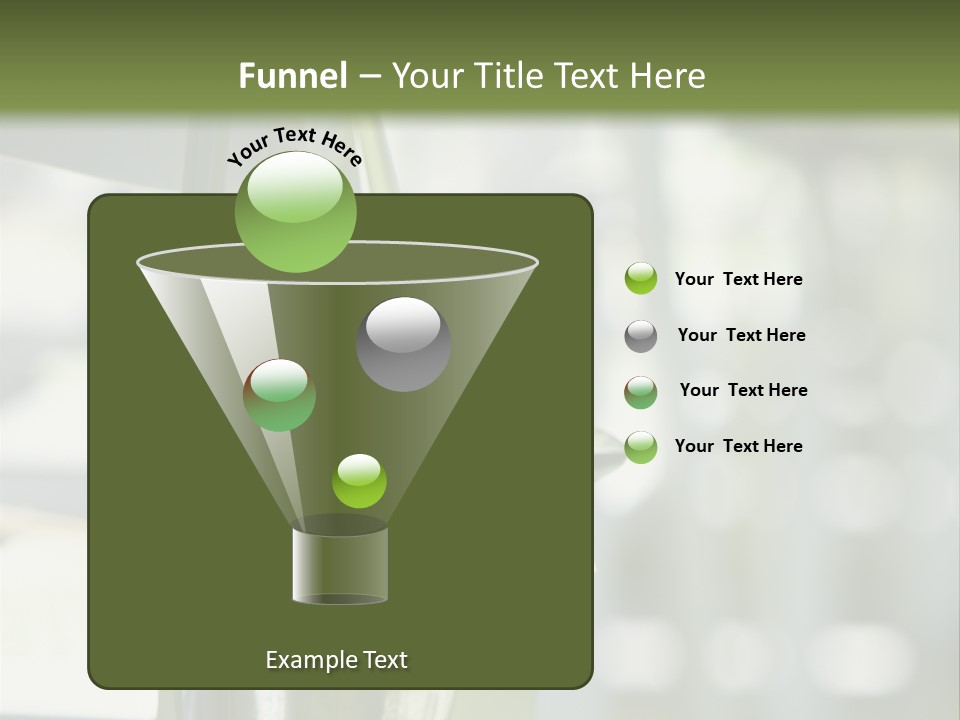 A Green And White Flower Arrangement In A Vase PowerPoint Template