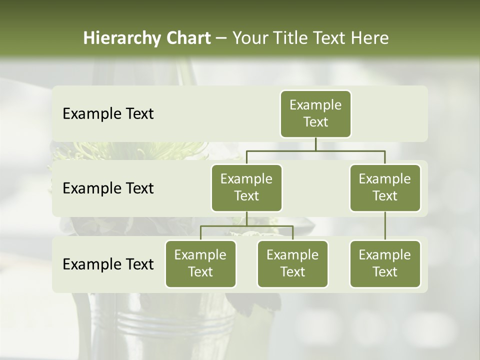 A Green And White Flower Arrangement In A Vase PowerPoint Template