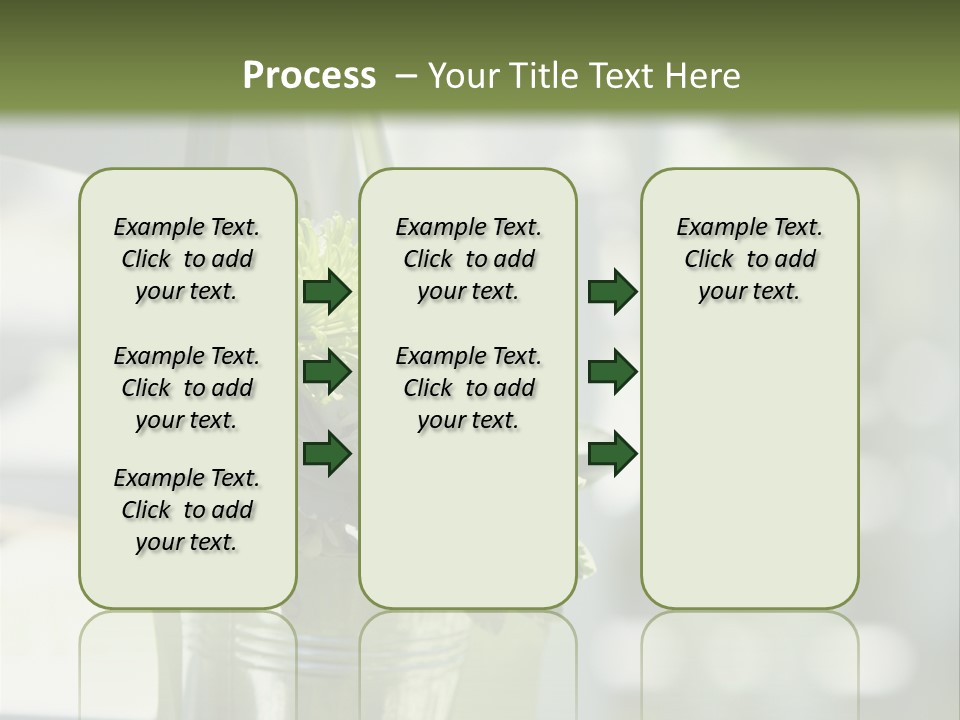 A Green And White Flower Arrangement In A Vase PowerPoint Template