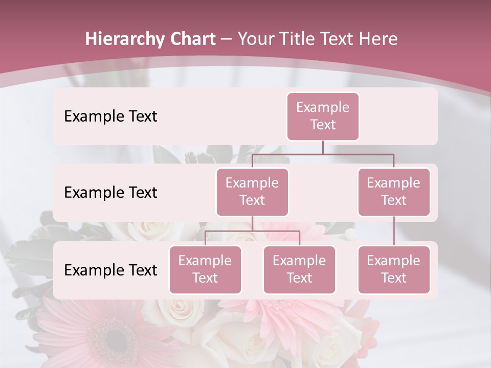 A Bouquet Of Flowers Sitting On A White Bench PowerPoint Template