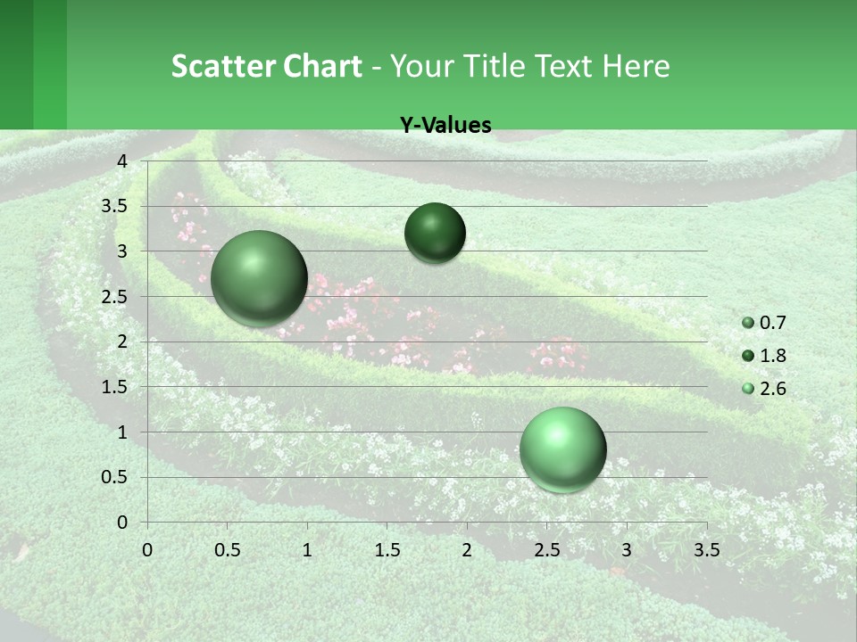 A Green Garden With A Spiral Design In The Center PowerPoint Template