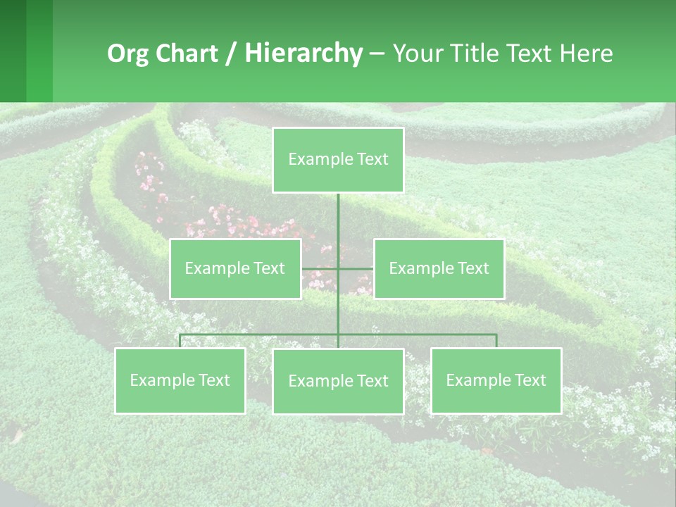 A Green Garden With A Spiral Design In The Center PowerPoint Template