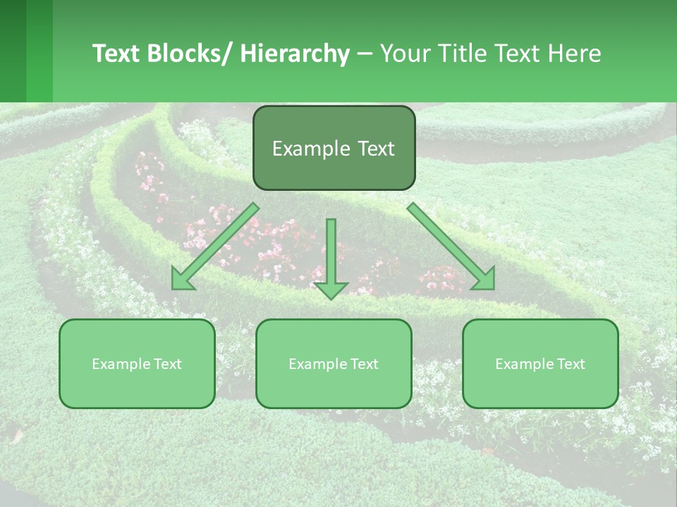 A Green Garden With A Spiral Design In The Center PowerPoint Template
