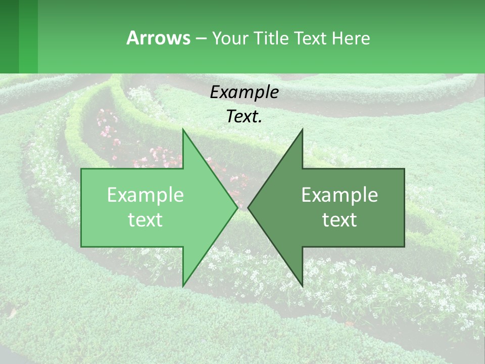 A Green Garden With A Spiral Design In The Center PowerPoint Template