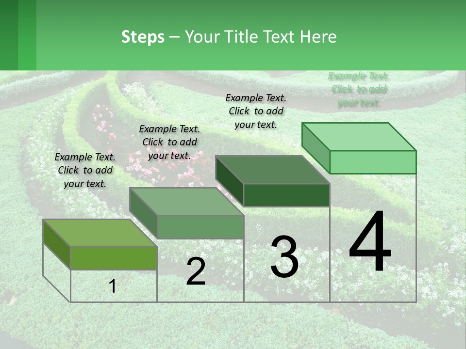 A Green Garden With A Spiral Design In The Center PowerPoint Template