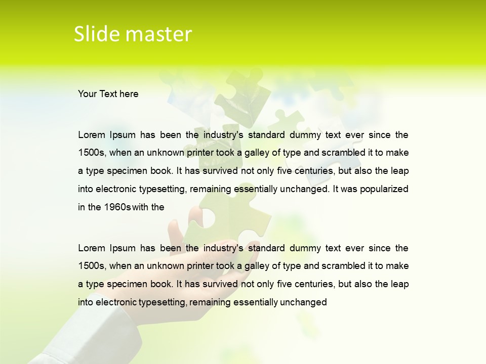 A Person Holding A Piece Of A Puzzle PowerPoint Template