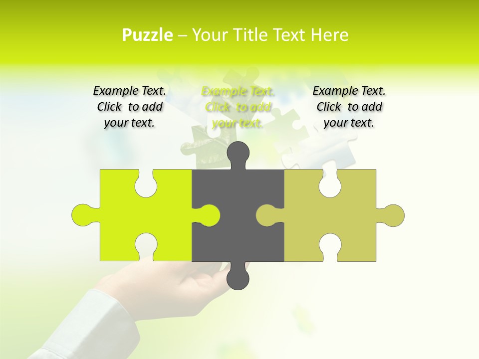 A Person Holding A Piece Of A Puzzle PowerPoint Template