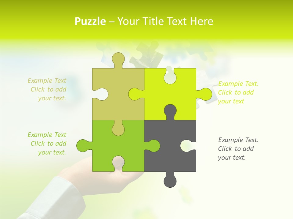 A Person Holding A Piece Of A Puzzle PowerPoint Template