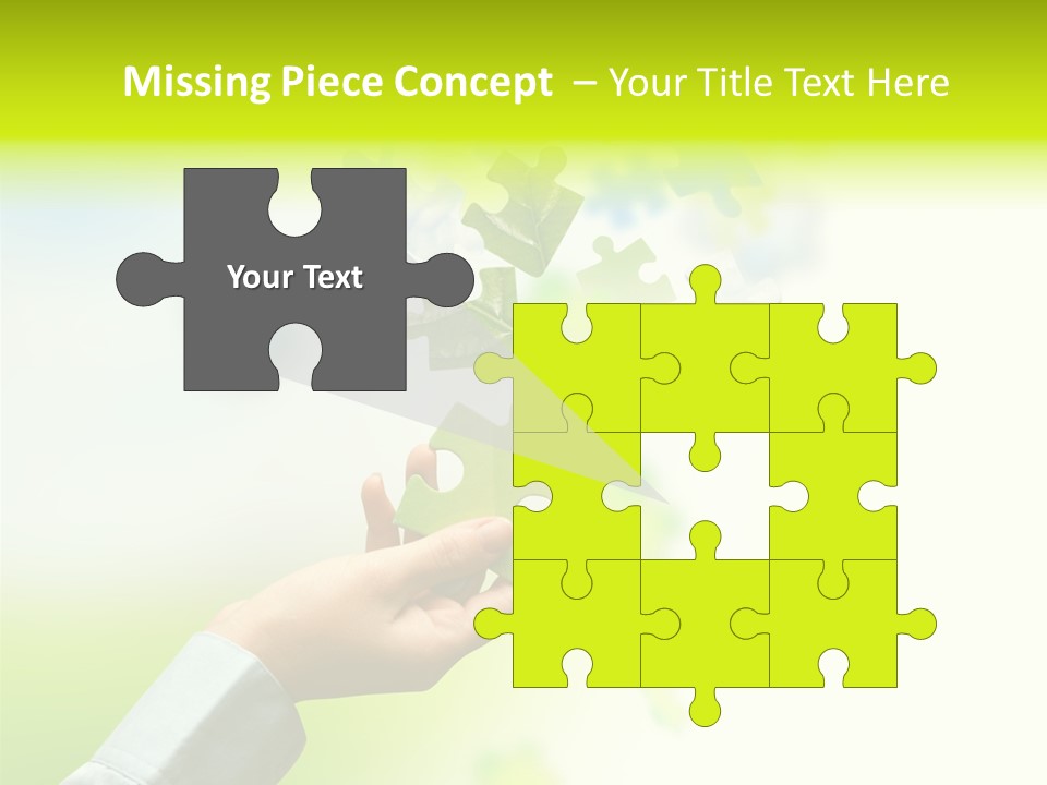 A Person Holding A Piece Of A Puzzle PowerPoint Template