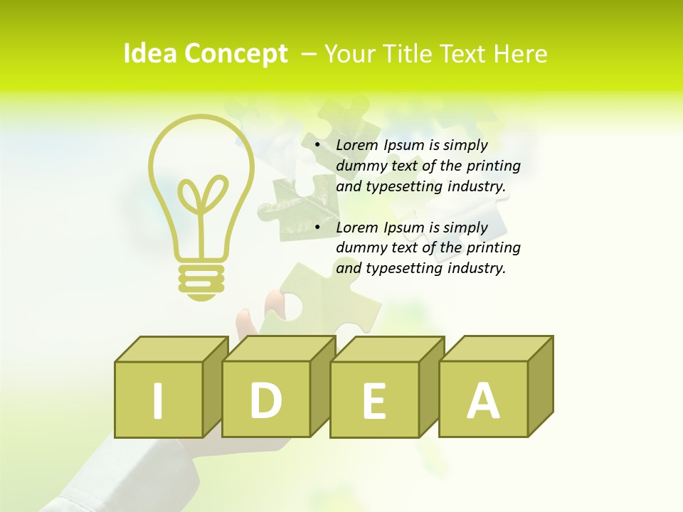 A Person Holding A Piece Of A Puzzle PowerPoint Template