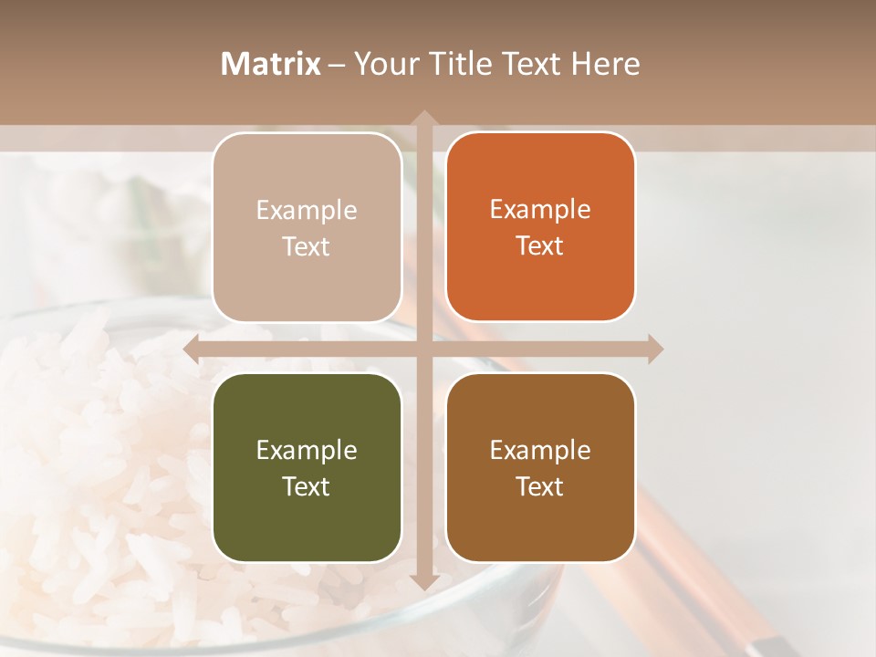 A Bowl Of Rice And Chopsticks On A Table PowerPoint Template
