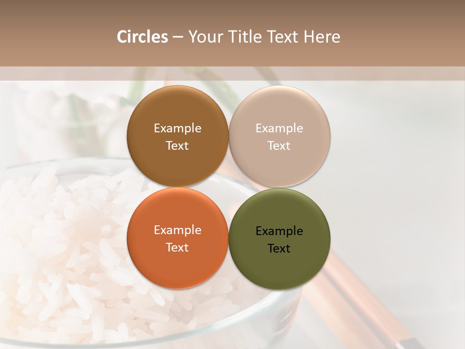 A Bowl Of Rice And Chopsticks On A Table PowerPoint Template