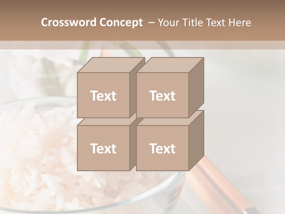 A Bowl Of Rice And Chopsticks On A Table PowerPoint Template