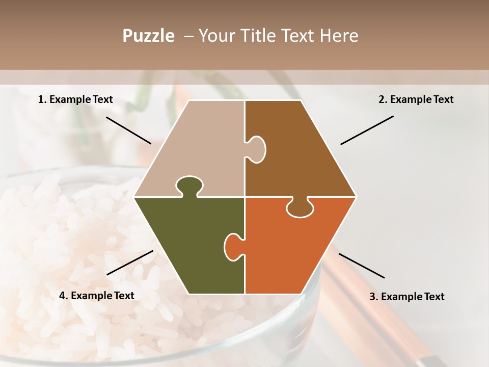 A Bowl Of Rice And Chopsticks On A Table PowerPoint Template