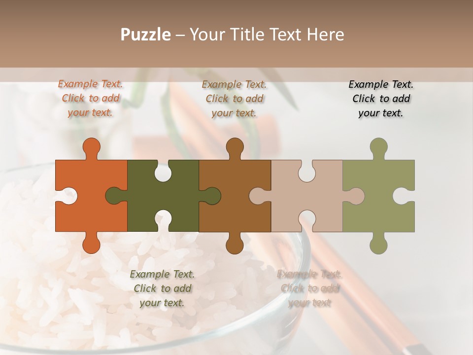 A Bowl Of Rice And Chopsticks On A Table PowerPoint Template
