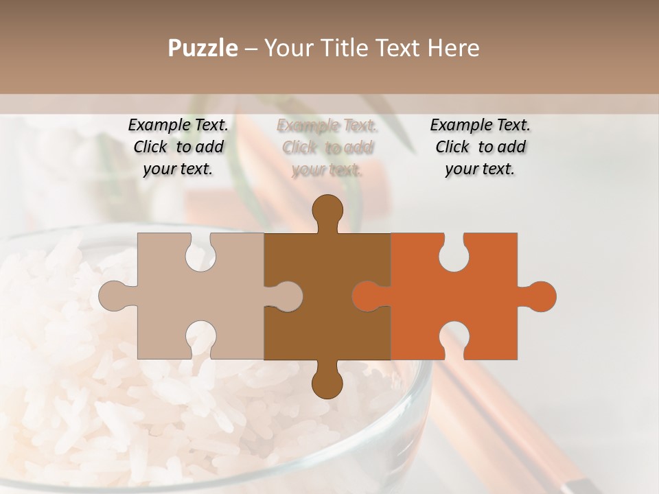 A Bowl Of Rice And Chopsticks On A Table PowerPoint Template