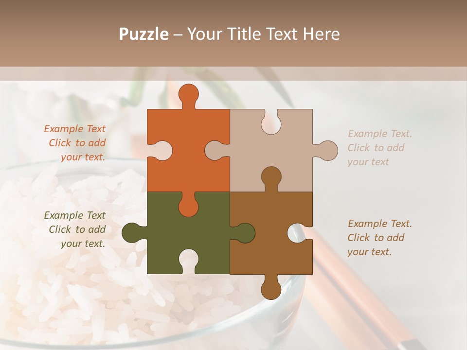 A Bowl Of Rice And Chopsticks On A Table PowerPoint Template