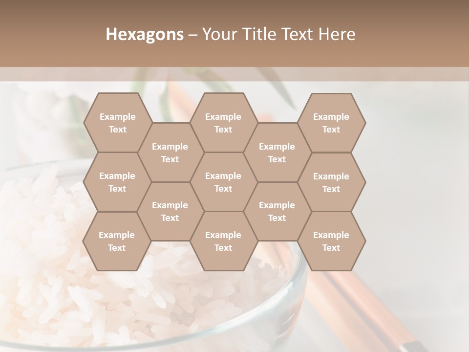 A Bowl Of Rice And Chopsticks On A Table PowerPoint Template