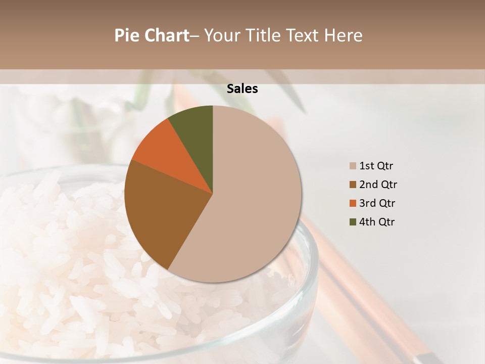 A Bowl Of Rice And Chopsticks On A Table PowerPoint Template