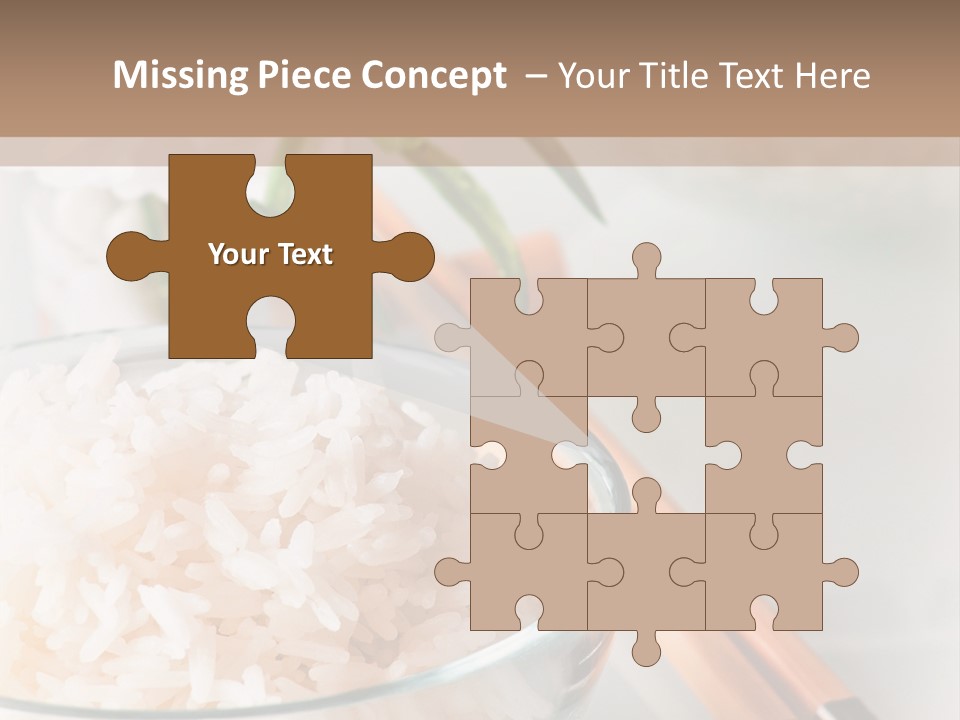 A Bowl Of Rice And Chopsticks On A Table PowerPoint Template